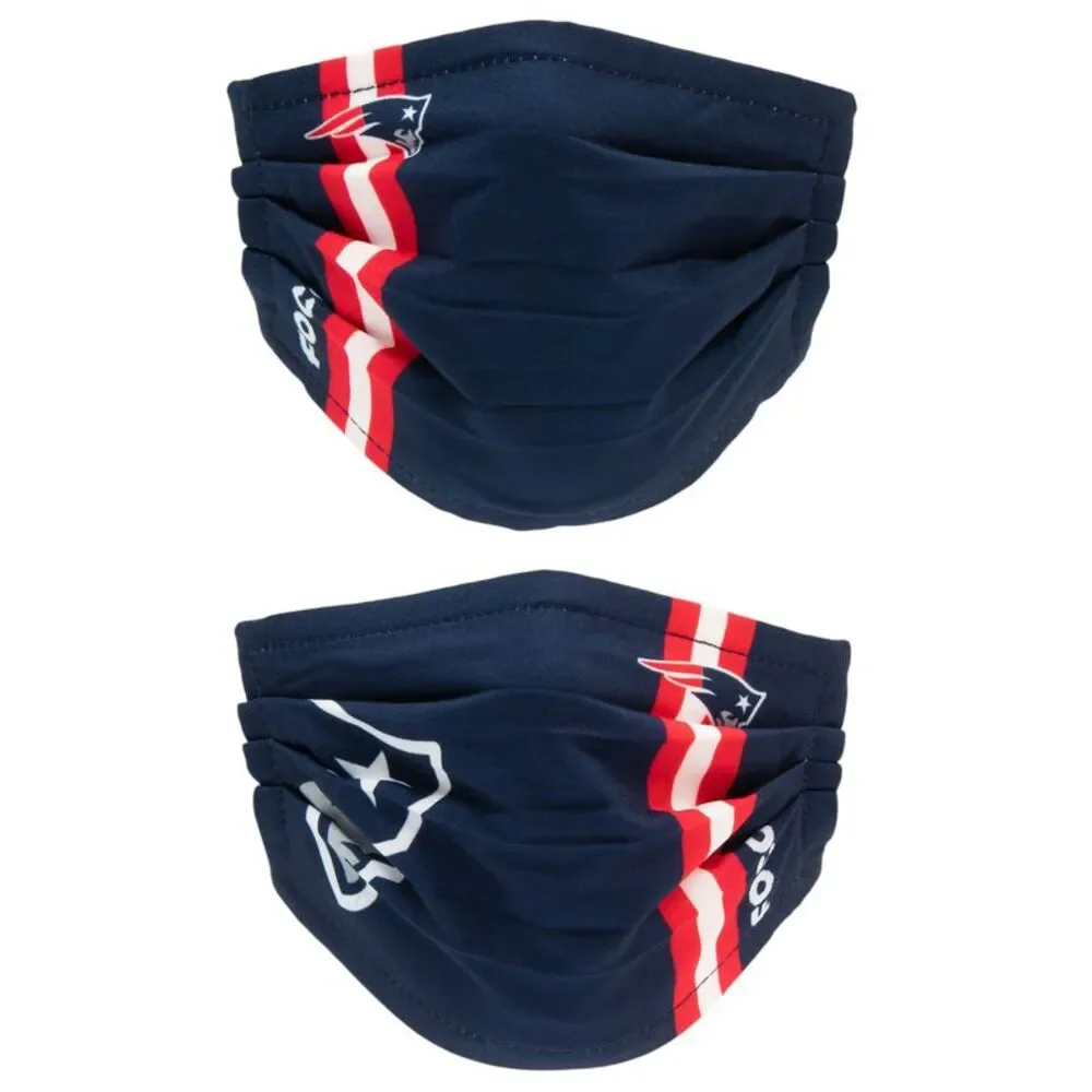 NFL New England Patriots Youth Adjustable Mask, 2 Pack